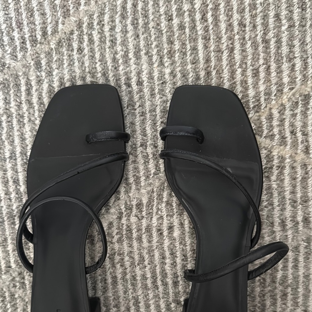 Reformation Black Strappy Heels - Picture 2 of 5